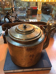 Старинный медный чайник, СССР. фото